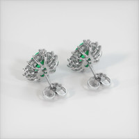 <span>1.18</span>&nbsp;<span class="tooltip-light">Ct.Tw.<span class="tooltiptext">Total Carat Weight</span></span> Emerald  Earring - Platinum 950