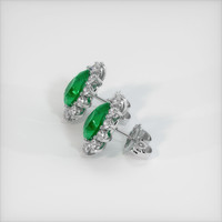 <span>1.66</span>&nbsp;<span class="tooltip-light">Ct.Tw.<span class="tooltiptext">Total Carat Weight</span></span> Emerald Earrings, Platinum 950 3