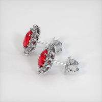 <span>0.98</span>&nbsp;<span class="tooltip-light">Ct.Tw.<span class="tooltiptext">Total Carat Weight</span></span> Ruby Earrings, Platinum 950 3