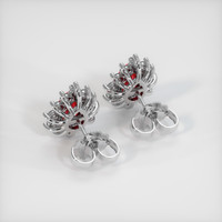 <span>0.98</span>&nbsp;<span class="tooltip-light">Ct.Tw.<span class="tooltiptext">Total Carat Weight</span></span> Ruby Earrings, Platinum 950 4