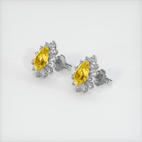 <span>3.23</span>&nbsp;<span class="tooltip-light">Ct.Tw.<span class="tooltiptext">Total Carat Weight</span></span> Sapphire Earrings, 14K White Gold 2