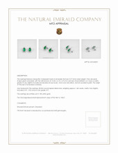 Emerald Earrings 3.27 Ct.Tw.Total Carat Weight 18K White Gold Appraisal