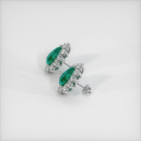 Emerald Earrings 6.96 Ct.Tw.Total Carat Weight 18K White Gold Preview