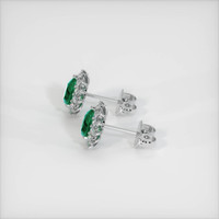 Emerald Earrings 0.71 Ct.Tw.Total Carat Weight, 18K White Gold Preview