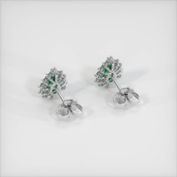 Emerald Earrings 0.71 Ct.Tw.Total Carat Weight, 18K White Gold Preview