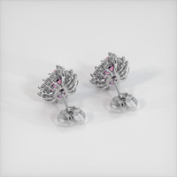 2.60 Ct.Tw. Pink Sapphire Earrings, 18K White Gold 4