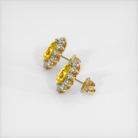 3.23 Ct.Tw. Yellow Sapphire Earrings, 14K Yellow Gold 3