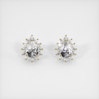 <span>1.66</span>&nbsp;<span class="tooltip-light">Ct.Tw.<span class="tooltiptext">Total Carat Weight</span></span> Sapphire Earrings, 18K Yellow Gold 1