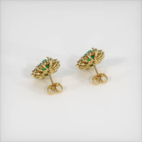 <span>3.27</span>&nbsp;<span class="tooltip-light">Ct.Tw.<span class="tooltiptext">Total Carat Weight</span></span> Emerald Earrings, 18K Yellow Gold 4