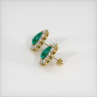 Emerald Earrings 6.96 Ct.Tw.Total Carat Weight 18K Yellow Gold Preview