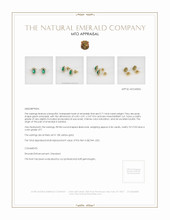 Emerald Earrings 0.71 Ct.Tw.Total Carat Weight, 18K Yellow Gold Appraisal