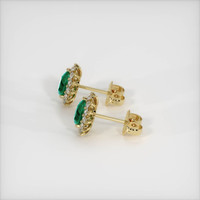 Emerald Earrings 0.71 Ct.Tw.Total Carat Weight, 18K Yellow Gold Preview