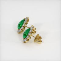 <span>1.66</span>&nbsp;<span class="tooltip-light">Ct.Tw.<span class="tooltiptext">Total Carat Weight</span></span> Emerald Earrings, 18K Yellow Gold 3