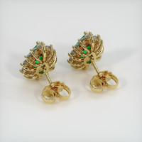 1.34 Ct.Tw. Emerald Earrings, 18K Yellow Gold 4