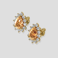 <span>8.97</span>&nbsp;<span class="tooltip-light">Ct.Tw.<span class="tooltiptext">Total Carat Weight</span></span> Golden Yellow Beryl Earrings, 18K Yellow Gold 3