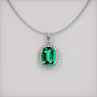 3.30 Ct. Emerald Pendant, Platinum 950 1