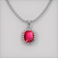 2.02 Ct. Ruby Pendant, Platinum 950 1