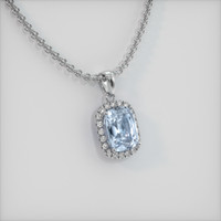 2.99 Ct. Blue Sapphire Pendant, Platinum 950 2