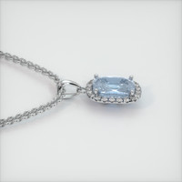 2.99 Ct. Blue Sapphire Pendant, Platinum 950 3