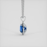 4.62 Ct. Blue Sapphire Pendant, Platinum 950 3