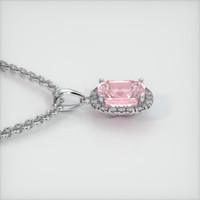 3.59 Ct. Pink Sapphire Pendant, Platinum 950 3