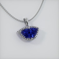 2.51 Ct. Blue Sapphire Pendant, 14K White Gold 2