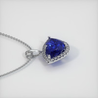 2.51 Ct. Blue Sapphire Pendant, 14K White Gold 3