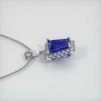 2.06 Ct. Blue Sapphire Pendant, 14K White Gold 3