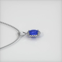 1.33 Ct. Sapphire Pendant, 14K White Gold 3