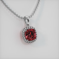3.10 Ct. Gemstone Pendant, 14K White Gold 2