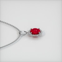 2.17 Ct. Ruby Pendant, 14K White Gold 3