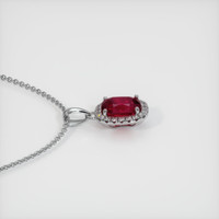 3.03 Ct. Ruby Pendant, 14K White Gold 3