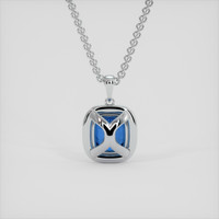 4.62 Ct. Blue Sapphire Pendant, 14K White Gold 4