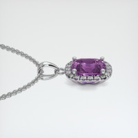 1.60 Ct. Sapphire Pendant, 14K White Gold 3