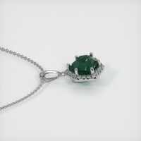 2.44 Ct. Bluish Green Sapphire Pendant, 14K White Gold 3