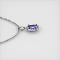 0.80 Ct. Sapphire Pendant, 14K White Gold 3