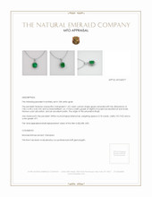 Emerald Pendant 1.42 Ct., 18K White Gold Appraisal