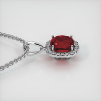 3.10 Ct. Gemstone Pendant, 18K White Gold 3