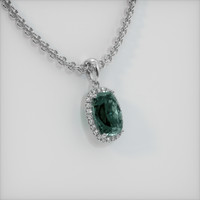 7.47 Ct. Sapphire Pendant, 18K White Gold 2