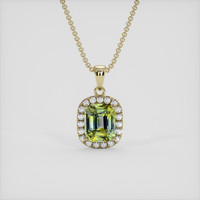 1.52 Ct. Bi Color / Parti Sapphire Pendant, 10K Yellow Gold 1