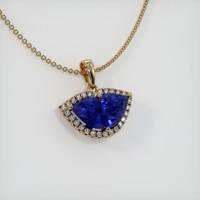 2.51 Ct. Blue Sapphire Pendant, 14K Yellow Gold 2