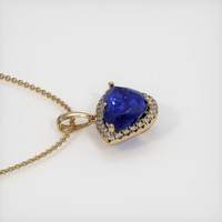 2.51 Ct. Blue Sapphire Pendant, 14K Yellow Gold 3