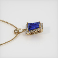 2.06 Ct. Blue Sapphire Pendant, 14K Yellow Gold 3