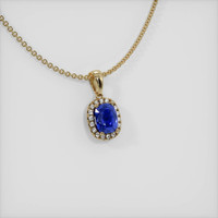 1.33 Ct. Sapphire Pendant, 14K Yellow Gold 2