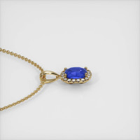 1.33 Ct. Sapphire Pendant, 14K Yellow Gold 3