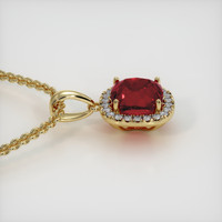 3.10 Ct. Gemstone Pendant, 14K Yellow Gold 3