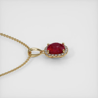 4.14 Ct. Ruby Pendant, 14K Yellow Gold 3