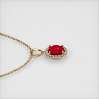 2.17 Ct. Ruby Pendant, 14K Yellow Gold 3