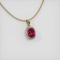 3.03 Ct. Ruby Pendant, 14K Yellow Gold 2