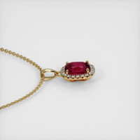 3.03 Ct. Ruby Pendant, 14K Yellow Gold 3